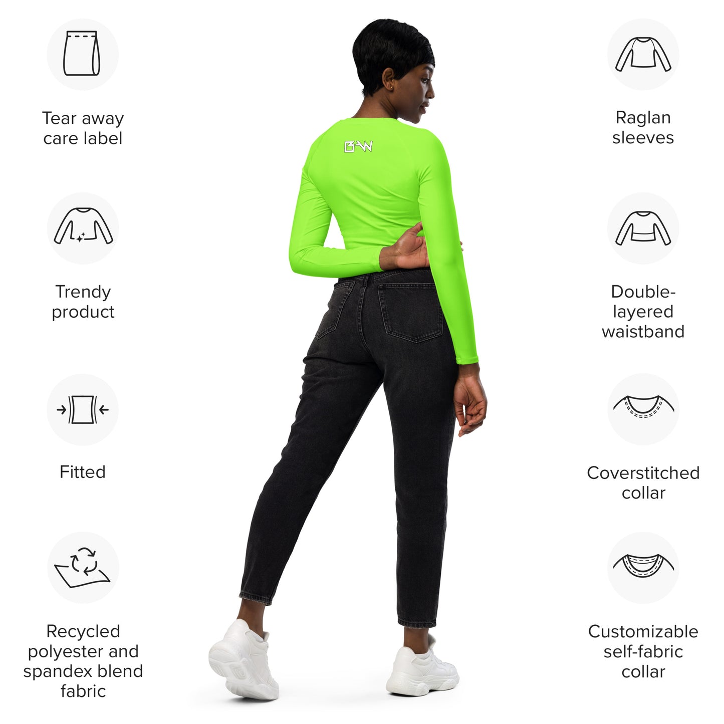 BW Gym Brat long-sleeve crop top